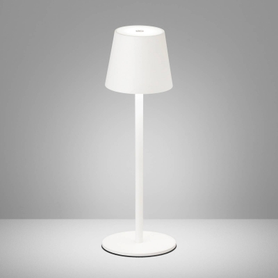 LED-bordslampa Tropea med batteri, sandvit
